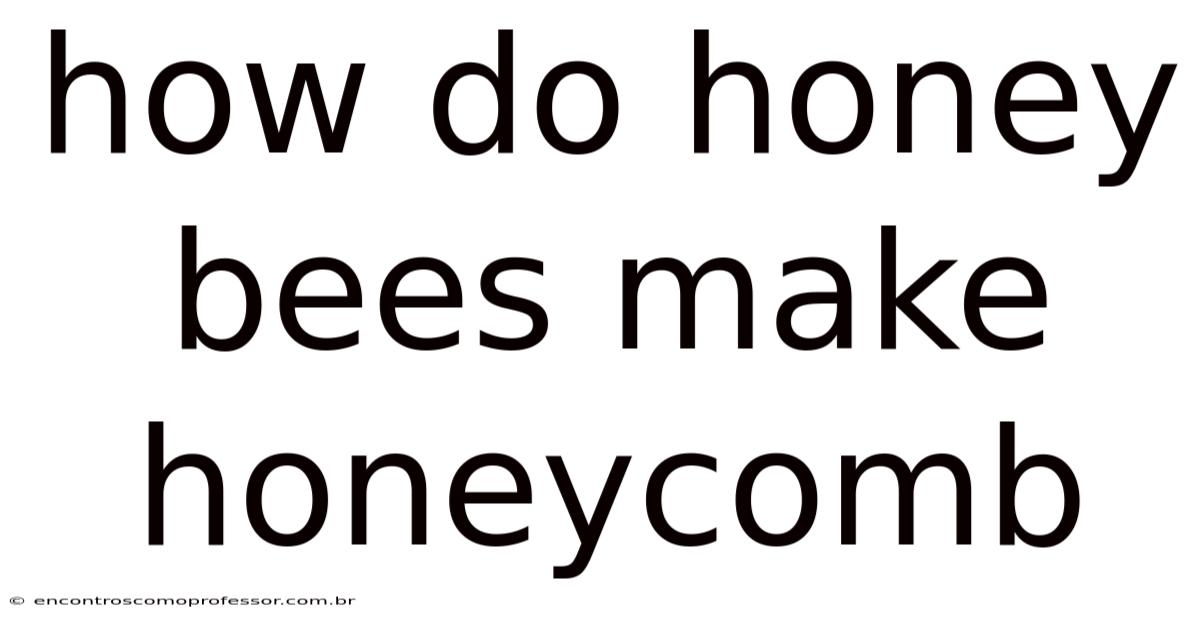 How Do Honey Bees Make Honeycomb