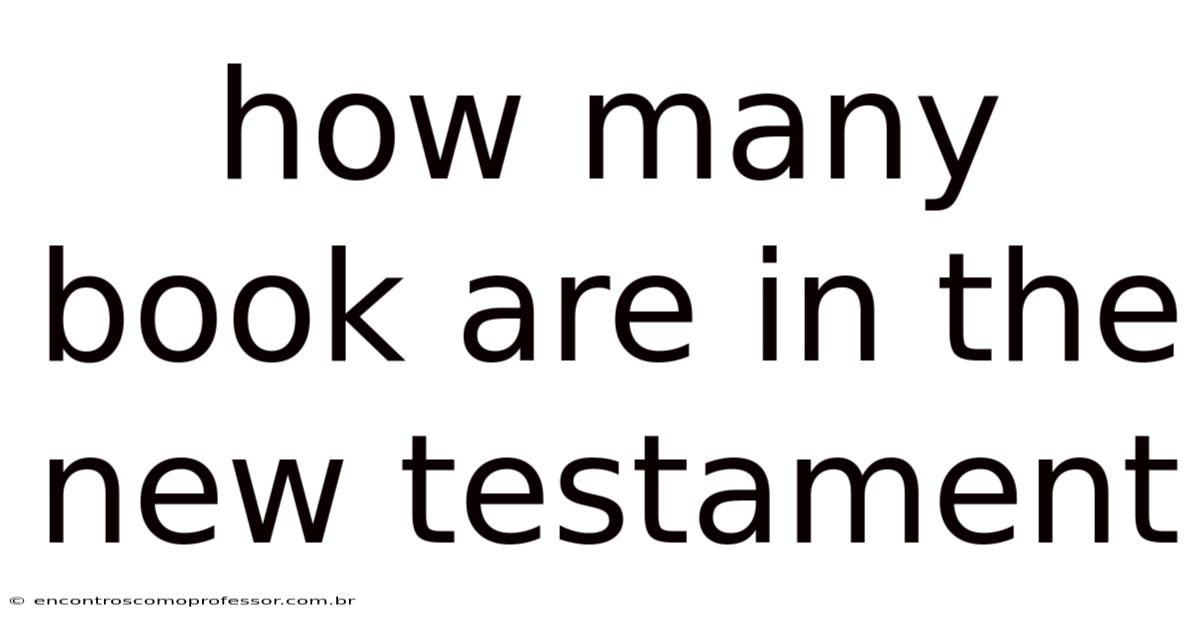 How Many Book Are In The New Testament