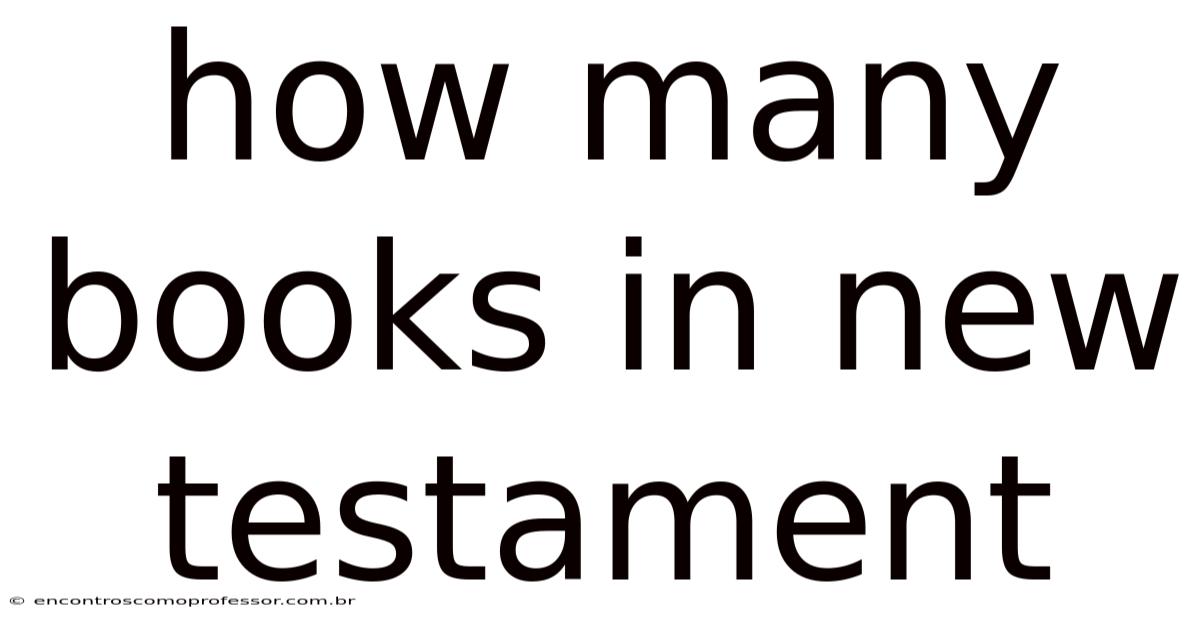 How Many Books In New Testament