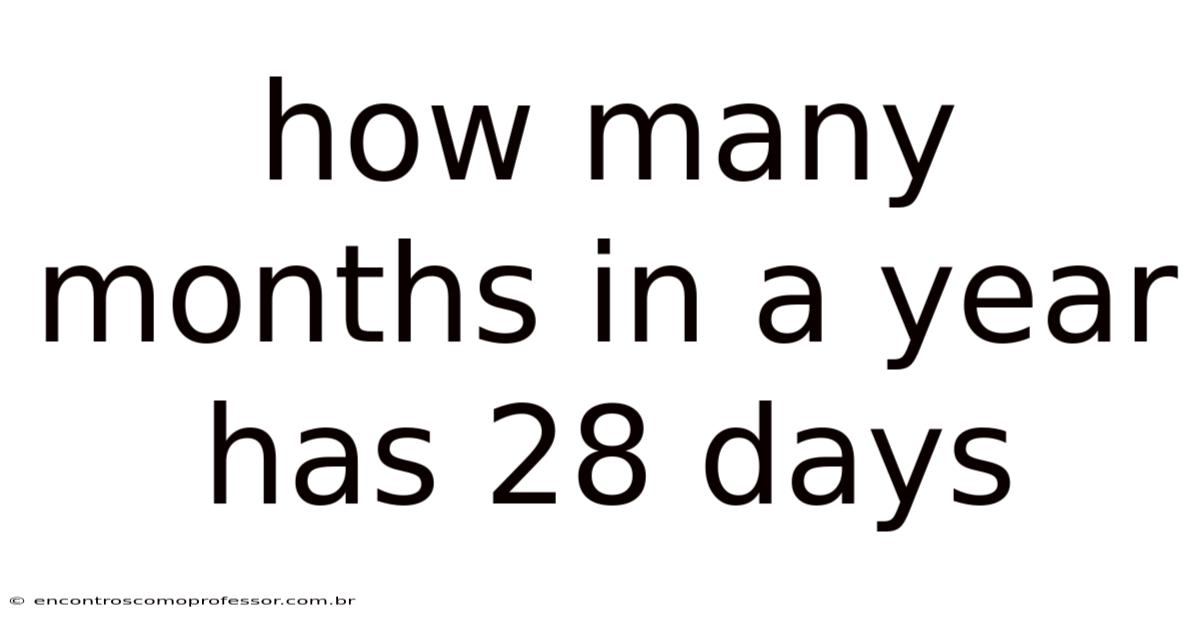 How Many Months In A Year Has 28 Days