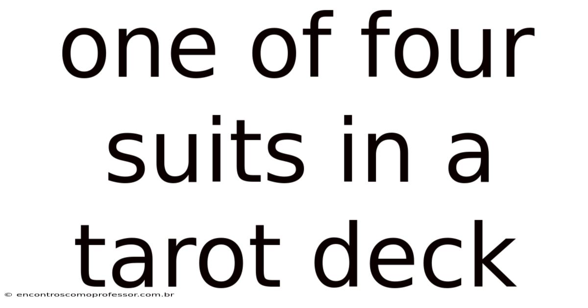 One Of Four Suits In A Tarot Deck