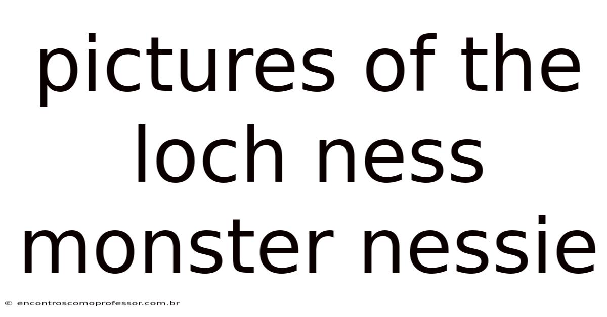 Pictures Of The Loch Ness Monster Nessie