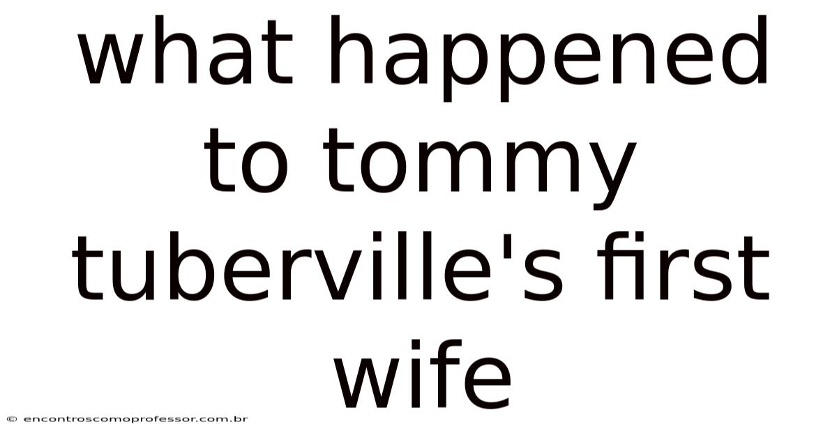 What Happened To Tommy Tuberville's First Wife