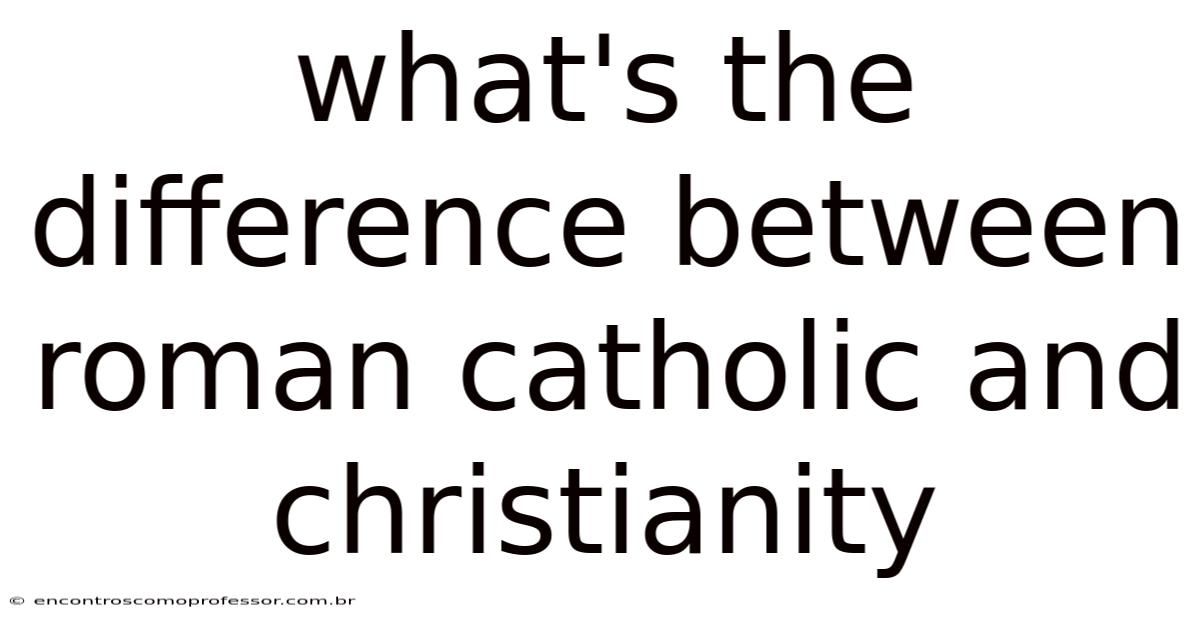 What's The Difference Between Roman Catholic And Christianity
