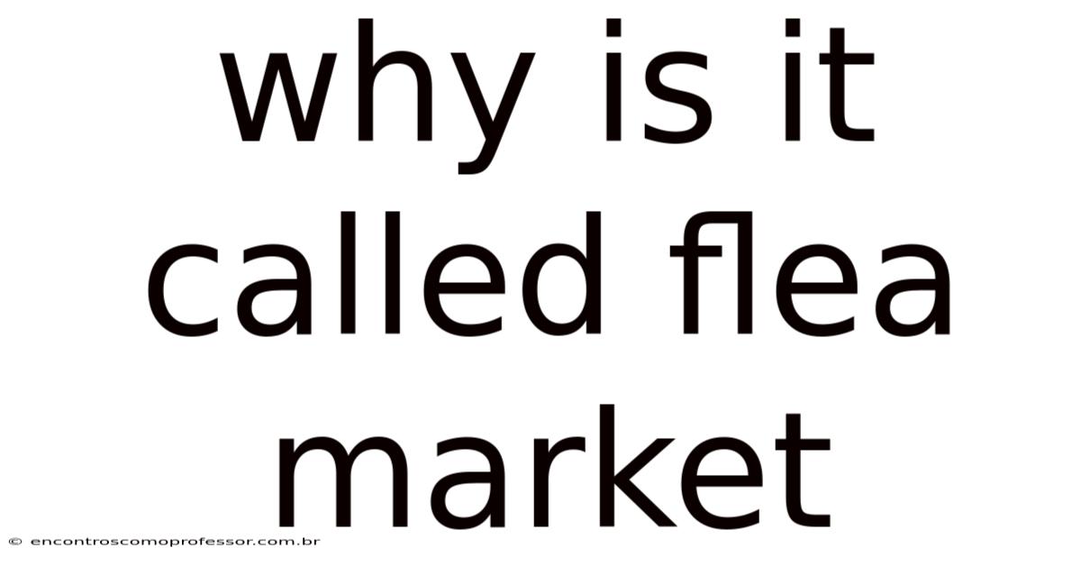 Why Is It Called Flea Market